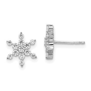 Gold Lab Grown Diamond Snowflake Cluster Jewelry