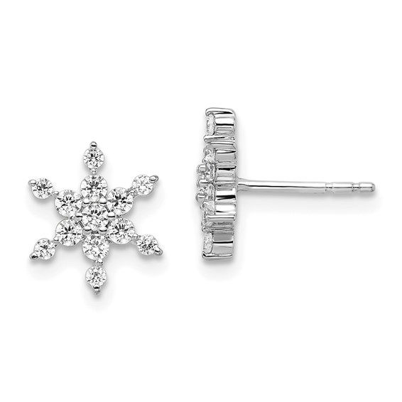 Gold Lab Grown Diamond Snowflake Cluster Jewelry