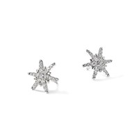 14K White Gold 0.62 Carat Lab Grown Diamond VS SI+ G+ Complete Star Post Earrings view 4