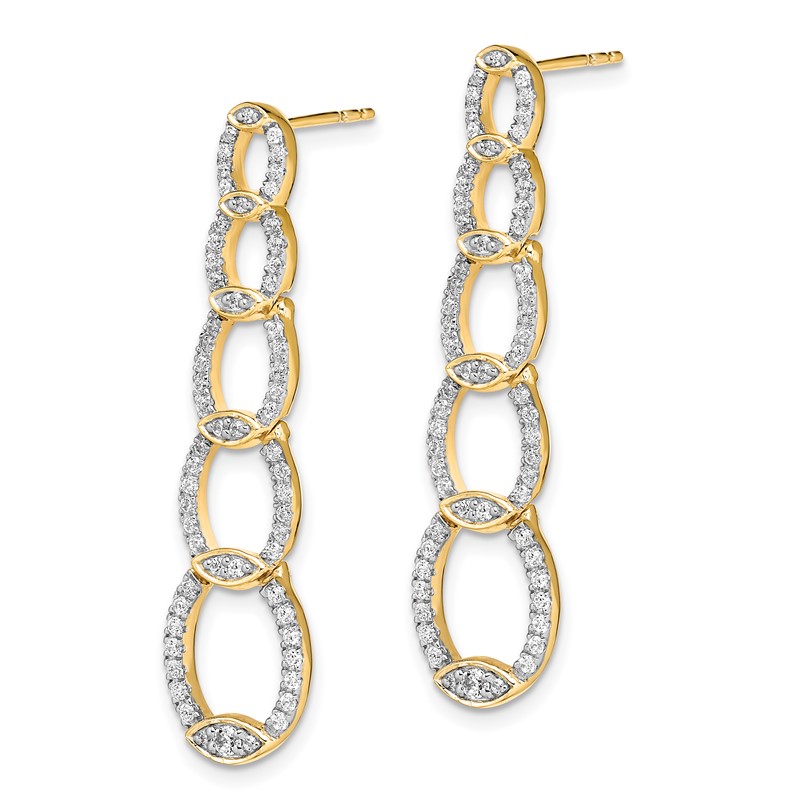 14K Lab Grown Diamond VS/SI+ G+ Drop Post Earrings