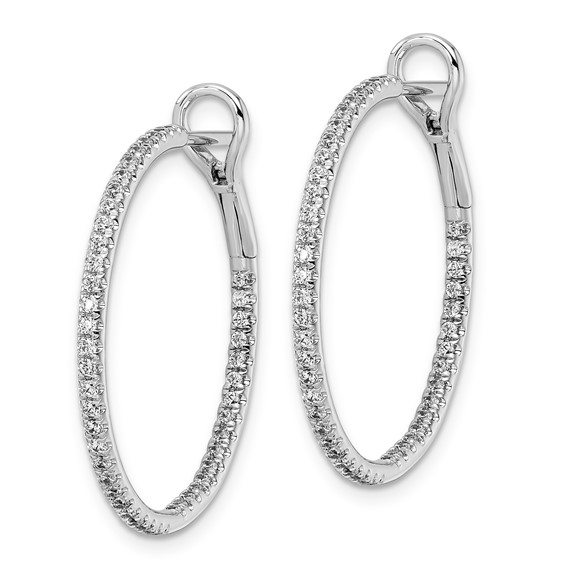 Diamond In & Out Hoop Earrings