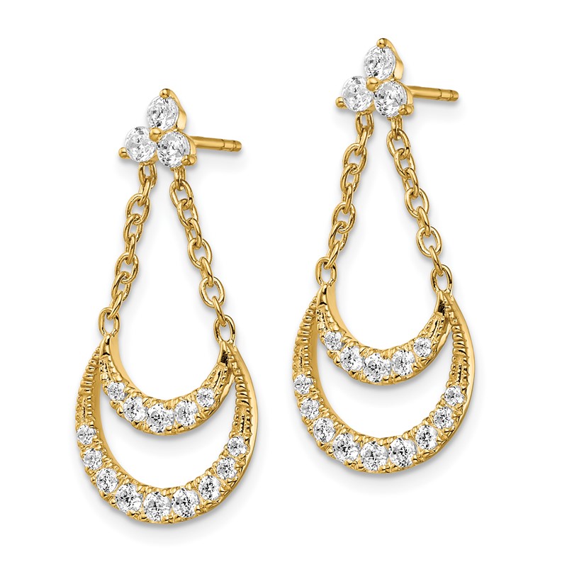 14K Lab Grown Diamond VS/SI+ G+ Fancy Chandelier Post Earrings