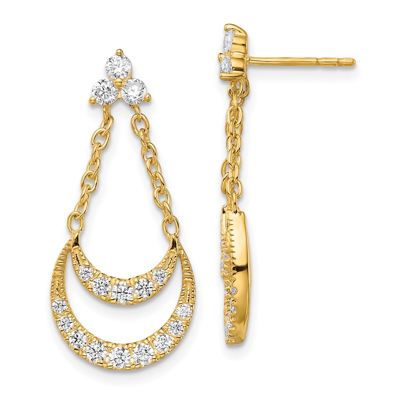 14K Lab Grown Diamond VS/SI+ G+ Fancy Chandelier Post Earrings