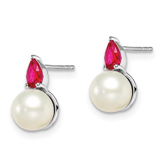 FWC Pearl & Gemstone Post Earrings