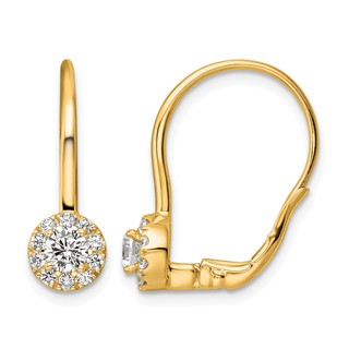 Diamond Leverback Drop Earrings