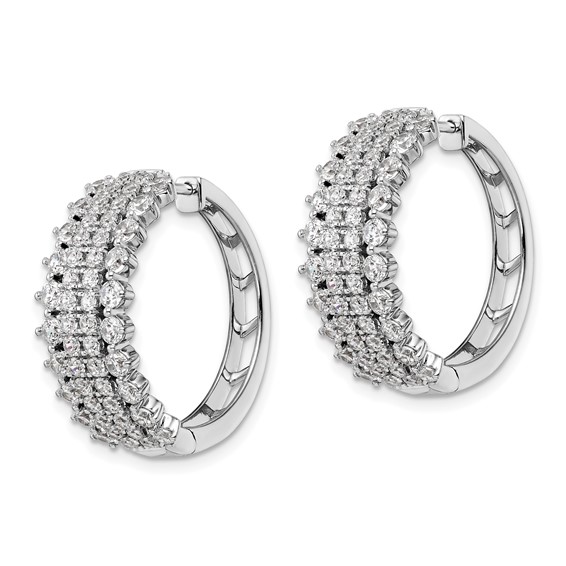 Diamond Hinged Hoop Earrings