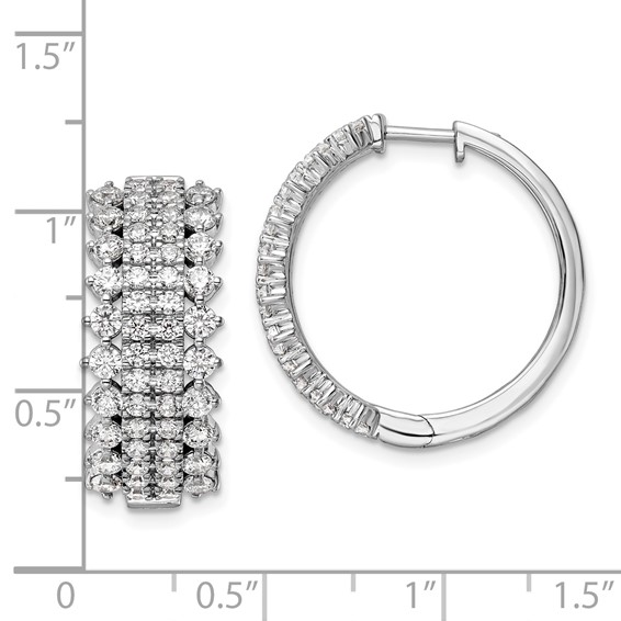 Diamond Hinged Hoop Earrings