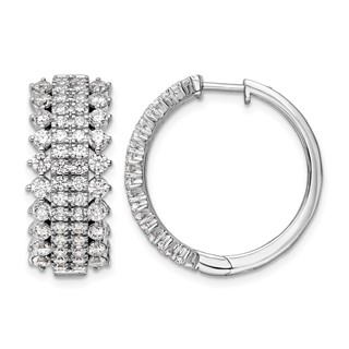 Diamond Hinged Hoop Earrings
