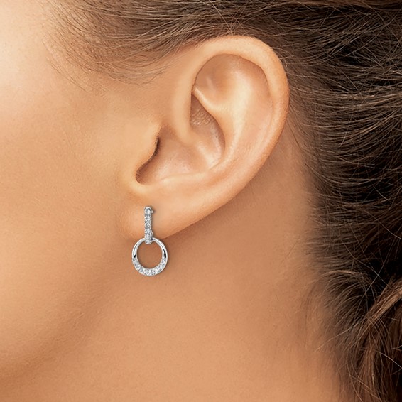 Diamond Dangle Post Earrings