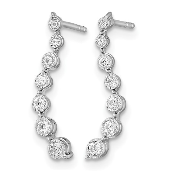 Gold Diamond Post Earrings