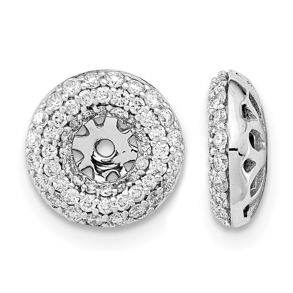 14k White Gold Diamond Earring Jackets (EM8575-050-WA)