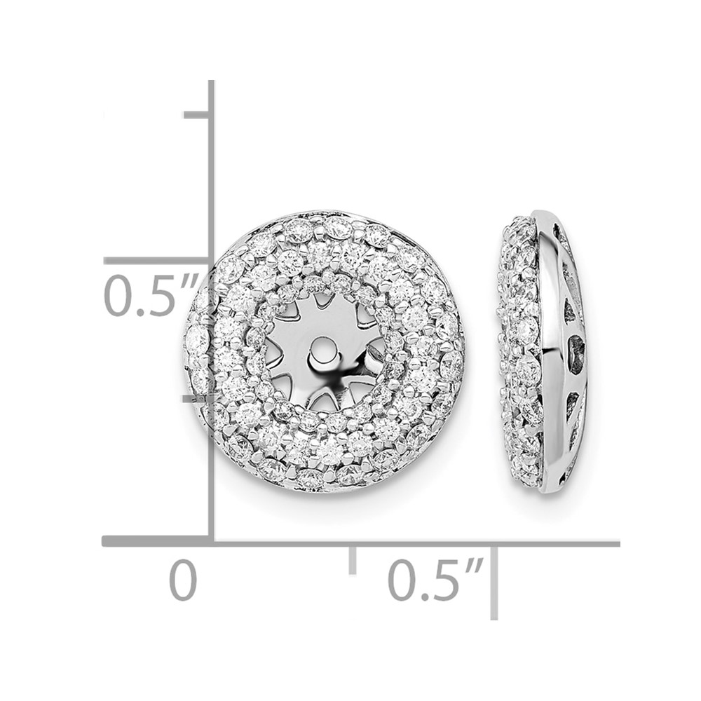 14k White Gold Diamond Earring Jackets (EM8575-080-WA)