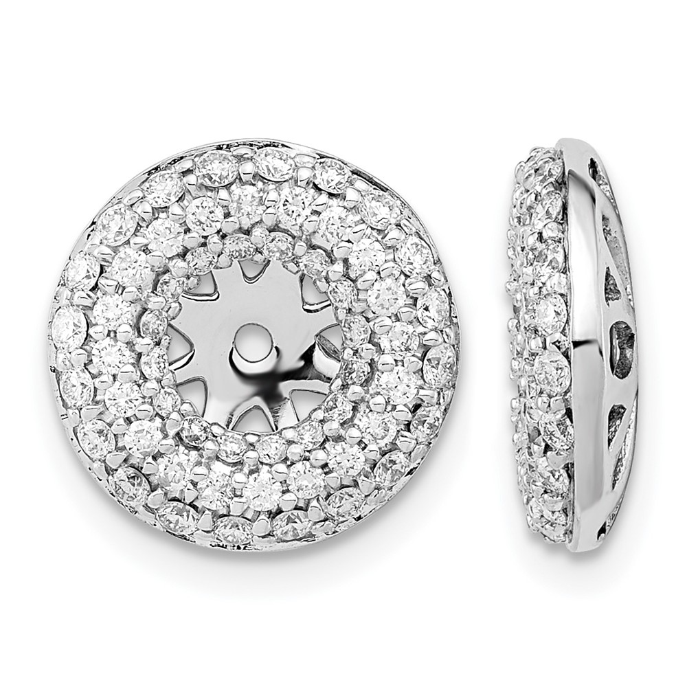 14k White Gold Diamond Earring Jackets (EM8575-080-WA)