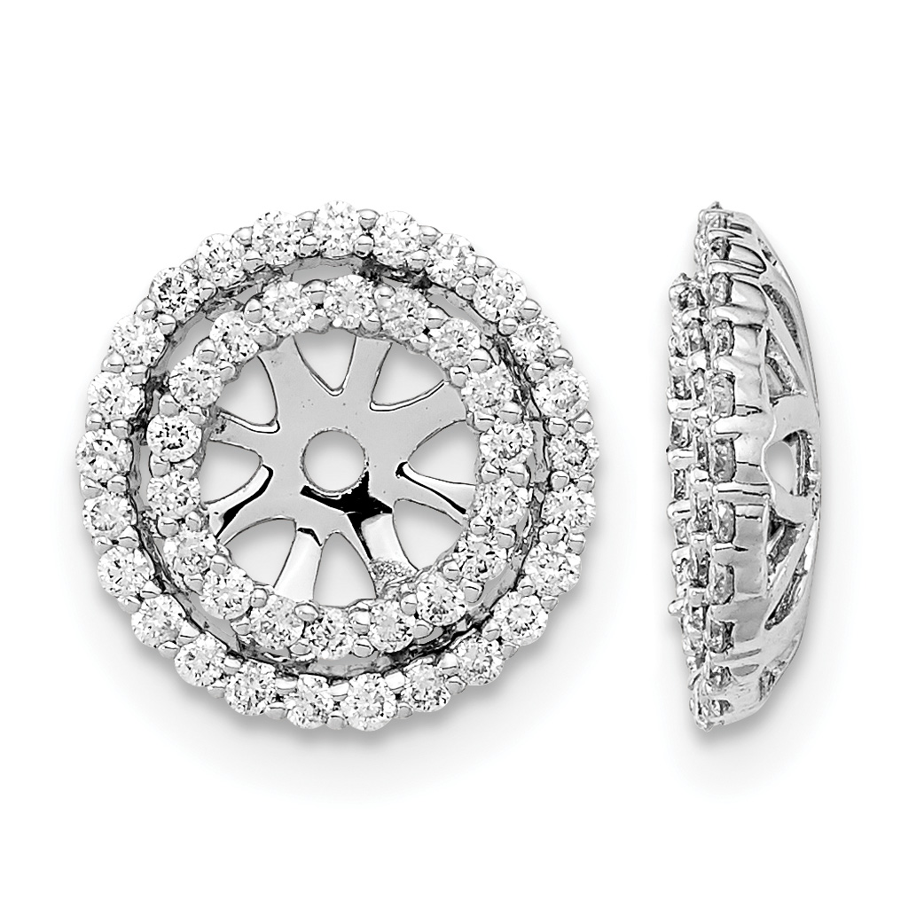 14k White Gold Diamond Earring Jackets (EM8576-045-WA)