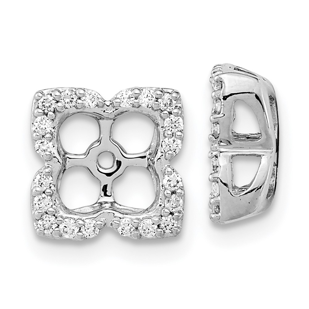 14k White Gold Diamond Earring Jackets (EM8577-020-WA)