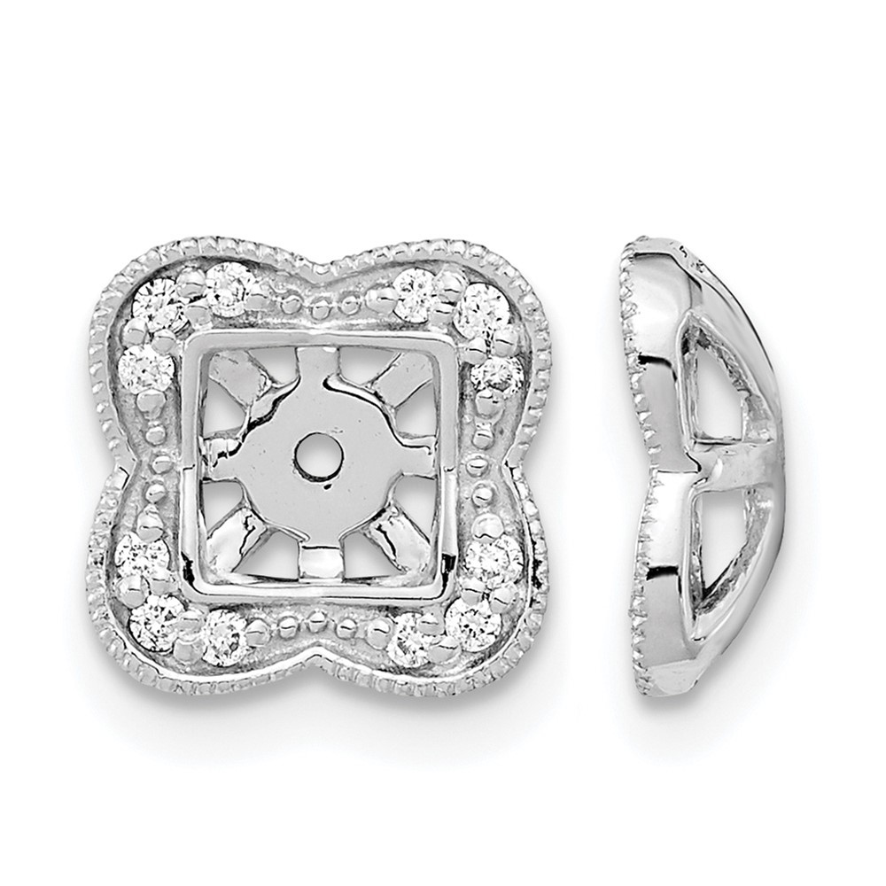 14k White Gold Diamond Earring Jackets (EM8578-013-WA)