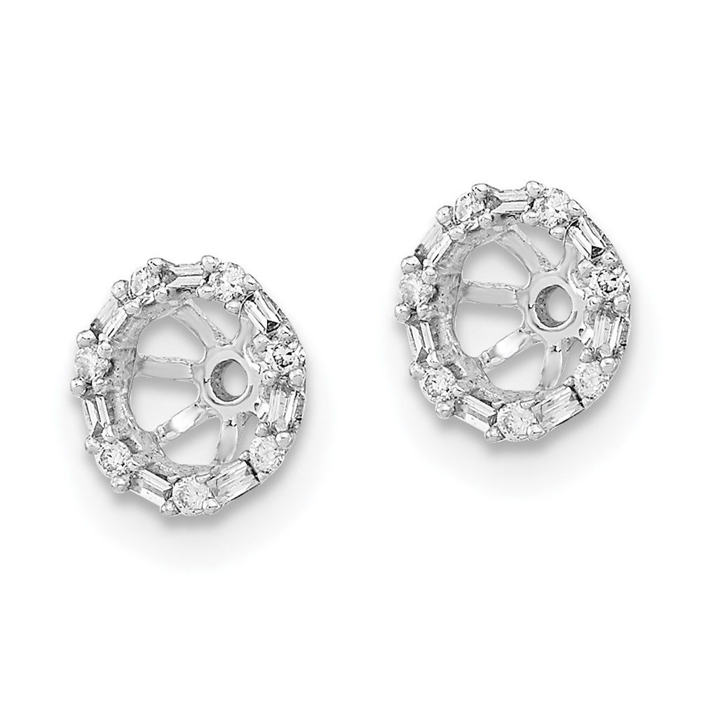 10k White Gold Diamond Earring Jackets (EM8579-007-1WA)