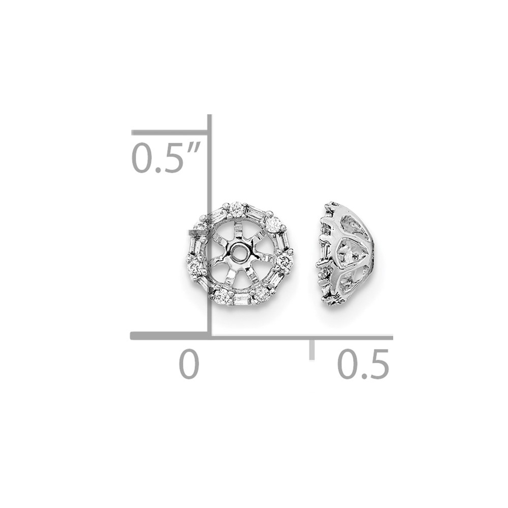 10k White Gold Diamond Earring Jackets (EM8579-007-1WA)