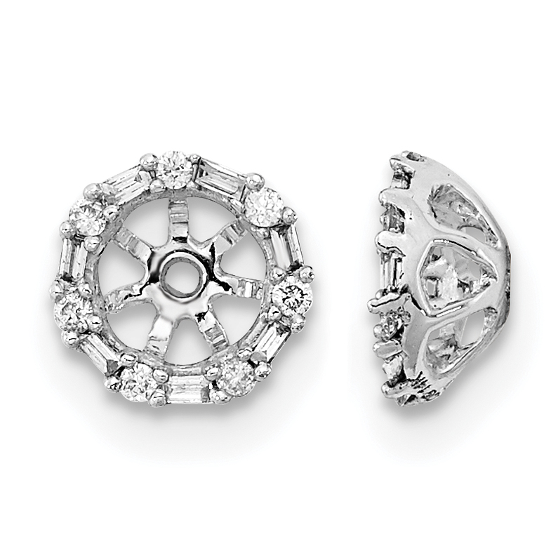 10k White Gold Diamond Earring Jackets (EM8579-007-1WA)