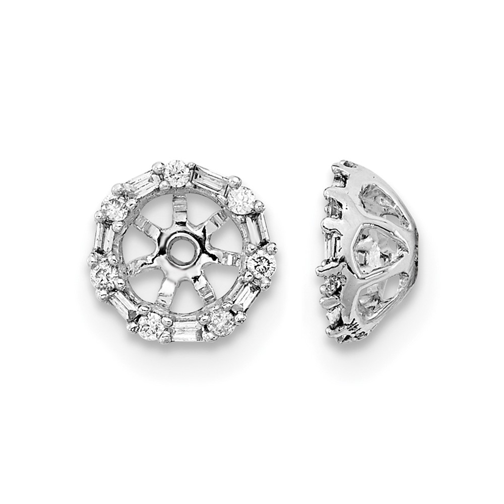 10k White Gold Diamond Earring Jackets (EM8579-007-1WA)