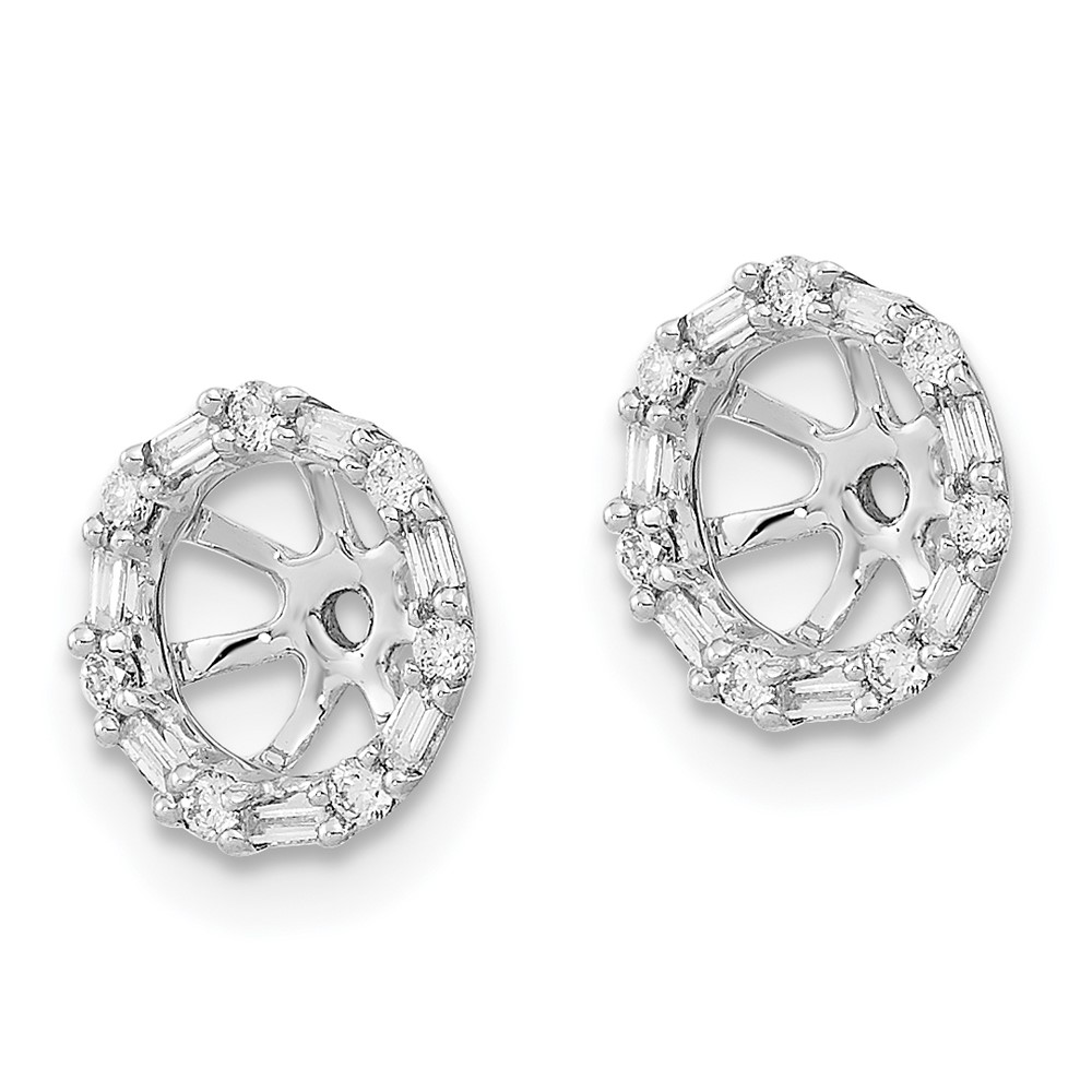 14k White Gold Diamond Earring Jackets (EM8579-020-WA)