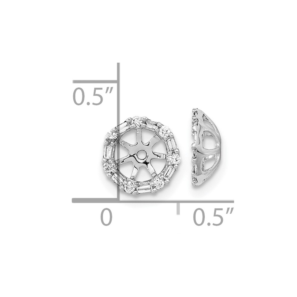 14k White Gold Diamond Earring Jackets (EM8579-020-WA)