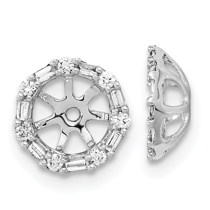 14k White Gold Diamond Earring Jackets (EM8579-020-WA)