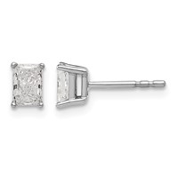 14K White Gold 4.4x 3.55mm Radiant Earring Mountings view 1