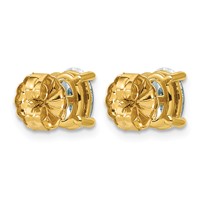 14K Yellow Gold 1.50 Carat Lab Grown Diamond VS+ F+ Complete Oval Four Prong Stud Earrings view 4