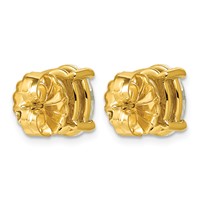 14K Yellow Gold 4 Carat Lab Grown Diamond VS+ F+ Complete Oval Four Prong Stud Earrings view 4
