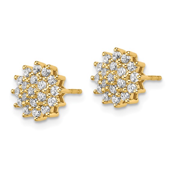 Diamond Cluster Post Earrings