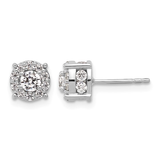Diamond Fashion Halo Earrings