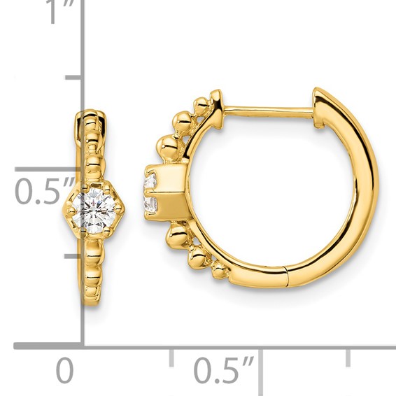 True Origin Lab Grown Diamond Hinged Hoop Earrings