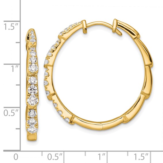 True Origin Lab Grown Diamond Hoop Earrings