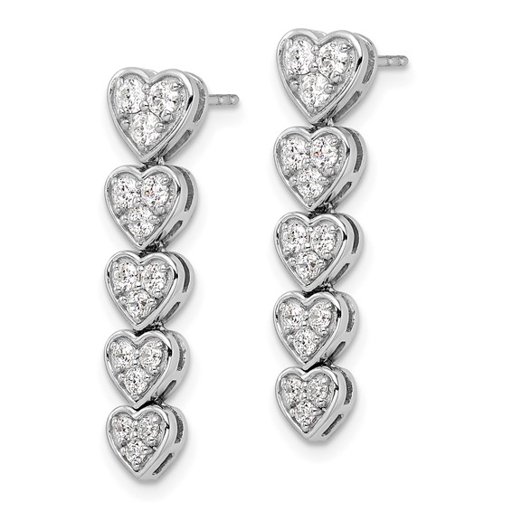 True Origin Lab Grown Diamond Heart Post Earrings