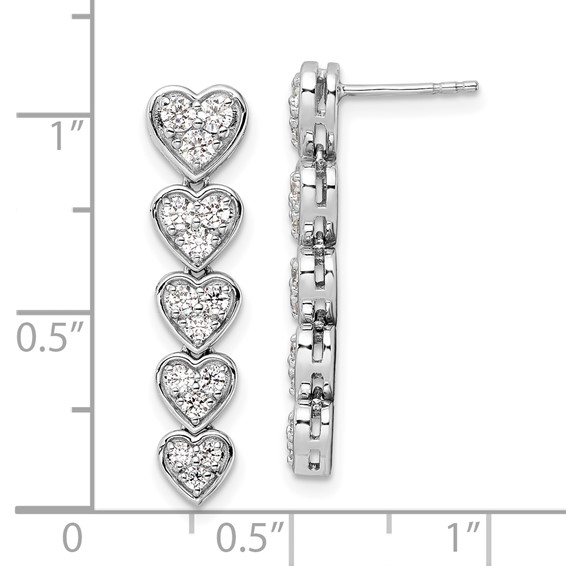 True Origin Lab Grown Diamond Heart Post Earrings