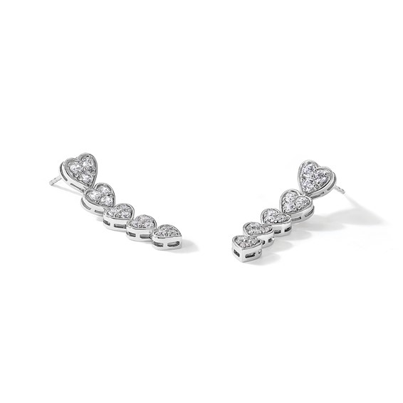 True Origin Lab Grown Diamond Heart Post Earrings