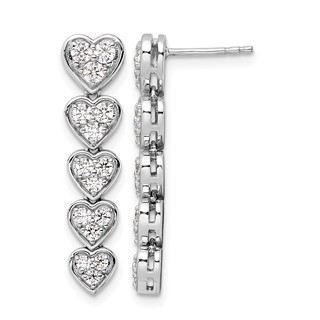 True Origin Lab Grown Diamond Heart Post Earrings