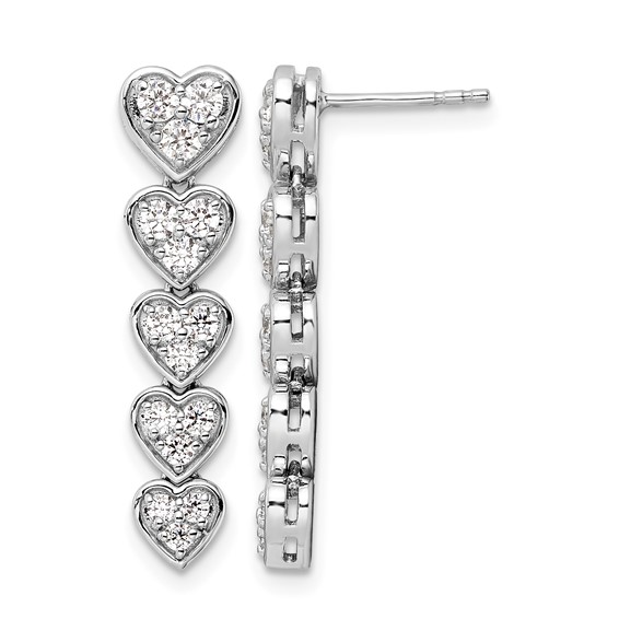 True Origin Lab Grown Diamond Heart Post Earrings