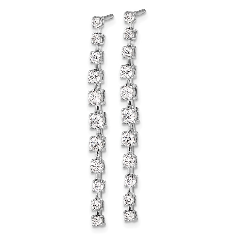 True Origin 14k White Gold 3/8 carat Lab Grown Diamond VS DEF Post Dangle Earrings