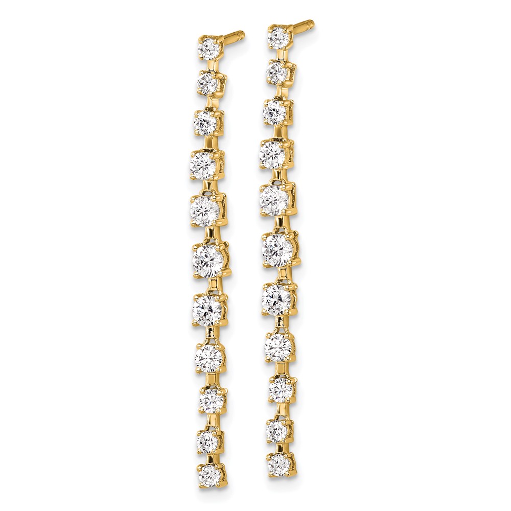 True Origin 14k 3/8 carat Lab Grown Diamond VS DEF Post Dangle Earrings (EM9794-130-YLD)