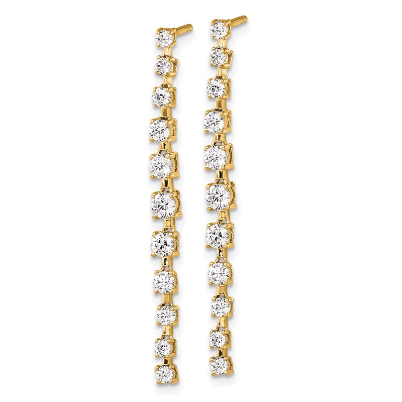 True Origin 14k 3/8 carat Lab Grown Diamond VS DEF Post Dangle Earrings