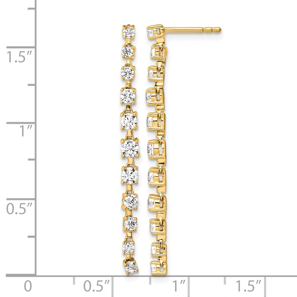 True Origin 14k 3/8 carat Lab Grown Diamond VS DEF Post Dangle Earrings (EM9794-130-YLD)