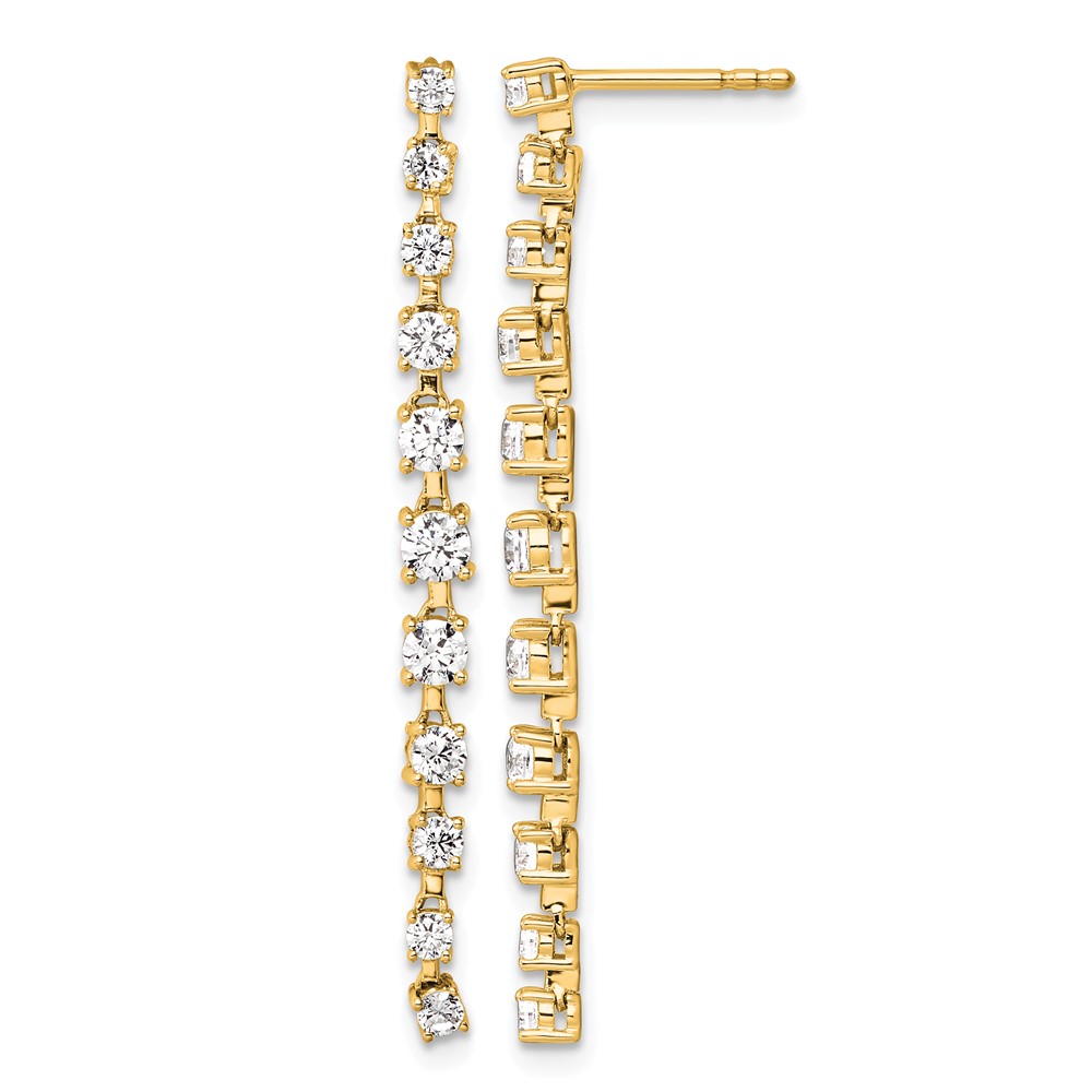 True Origin 14k 3/8 carat Lab Grown Diamond VS DEF Post Dangle Earrings (EM9794-130-YLD)