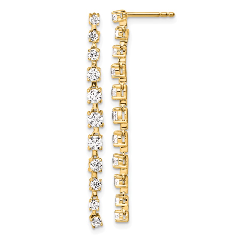 True Origin 14k 3/8 carat Lab Grown Diamond VS DEF Post Dangle Earrings