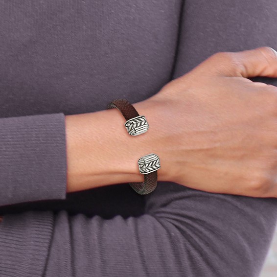 Edward Mirell 10mm Stainless Steel w/Carbon Fiber Cuff Bracelet