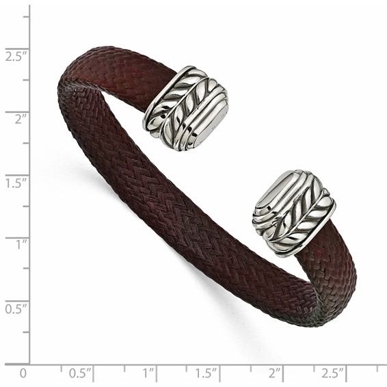 Edward Mirell 10mm Stainless Steel w/Carbon Fiber Cuff Bracelet