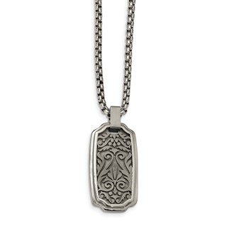 Edward Mirell Titanium Brushed & Polished Casted Pendant Necklace