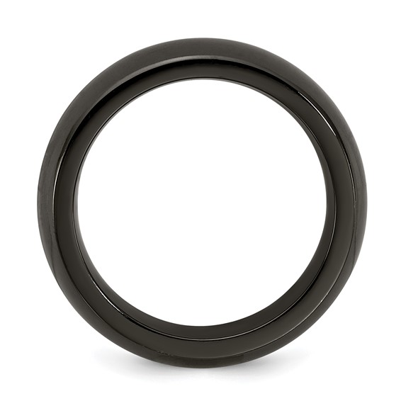 Edward Mirell Titanium Black Ti Domed 7mm Band