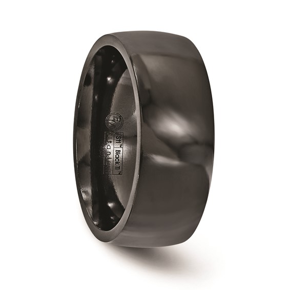 Edward Mirell Titanium Black Ti Polished 8.5mm Band